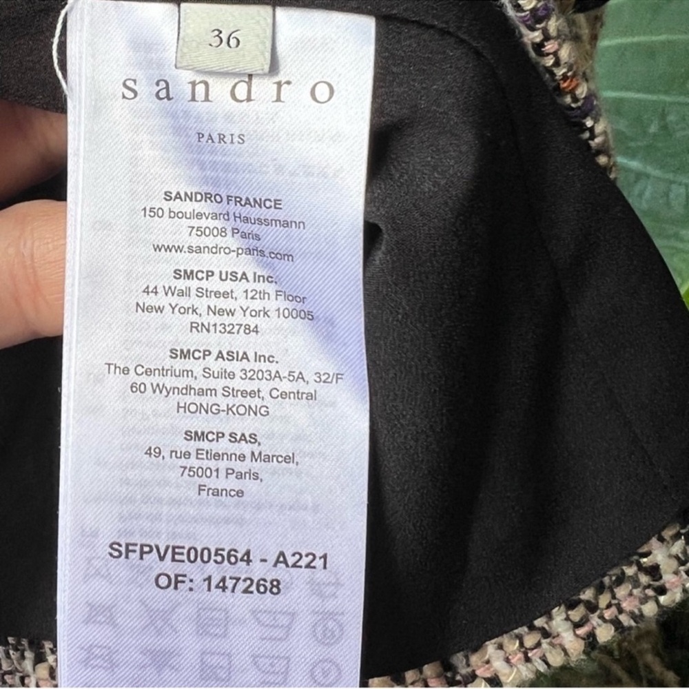 Sandro tweed cropped blazer - Picture 4 of 4